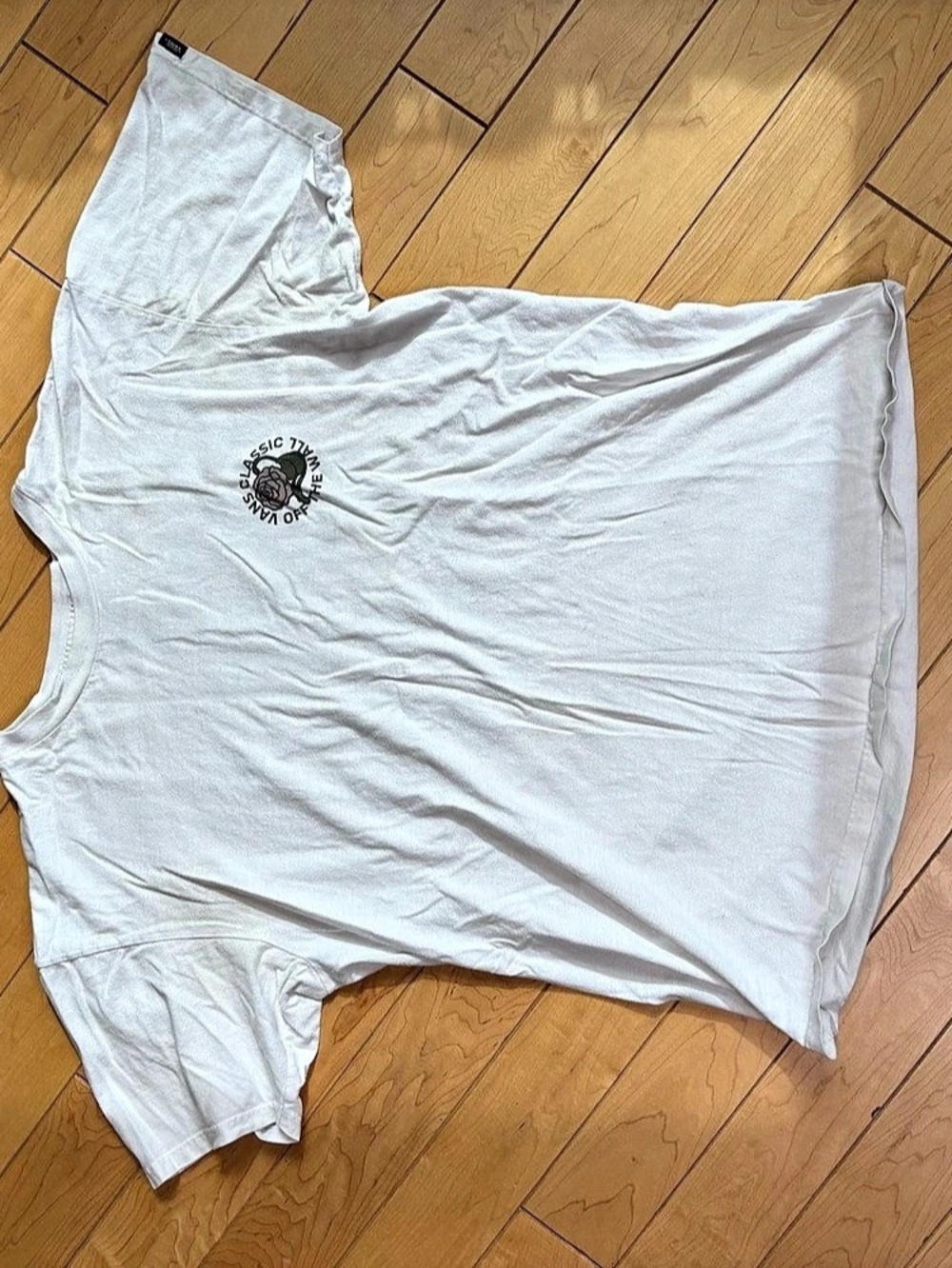 Vans The Painted Rose T-Shirt Graphic Tee White Large